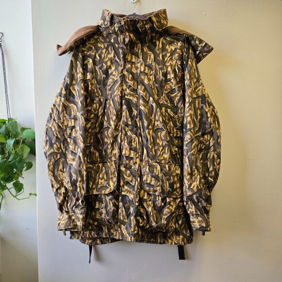 Vintage 90s Columbia Delta Marsh Camouflage Patterned Jacket Coat Canvas Waterpr - Picture 1 of 16